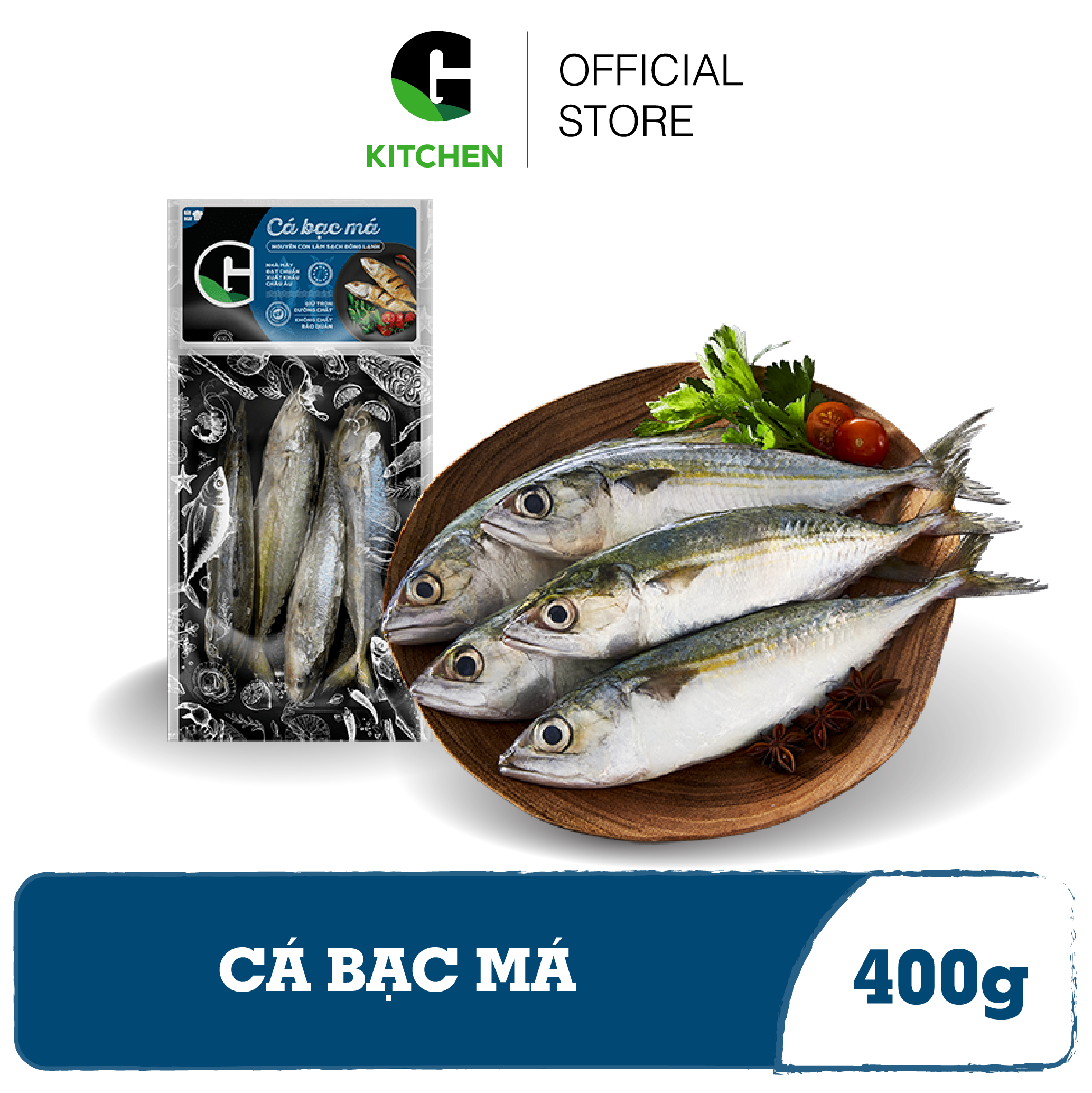 HCM - CÁ BẠC MÁ NGUYÊN CON LÀM SẠCH GKITCHEN 400G