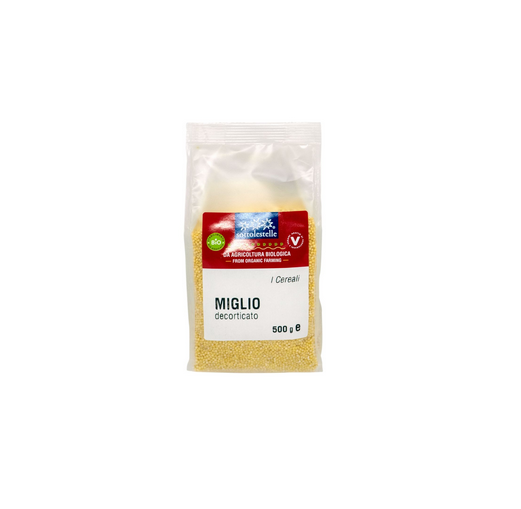 Hạt kê hữu cơ đã bóc vỏ Sottolestelle 500g – Miglio decorticato