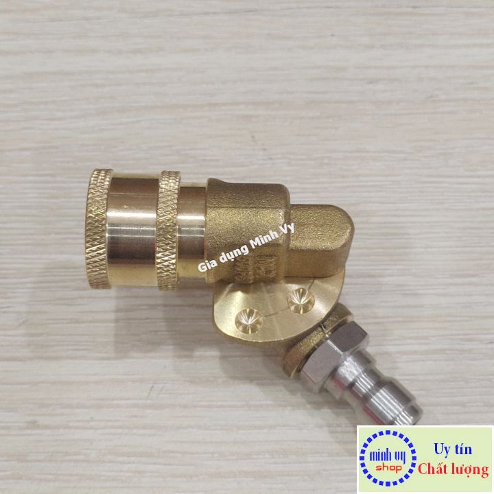 Khớp xoay điều chỉnh 5 góc nối nhanh béc súng xịt rửa của máy rửa xe - Ren nối nhanh 1/4 inch