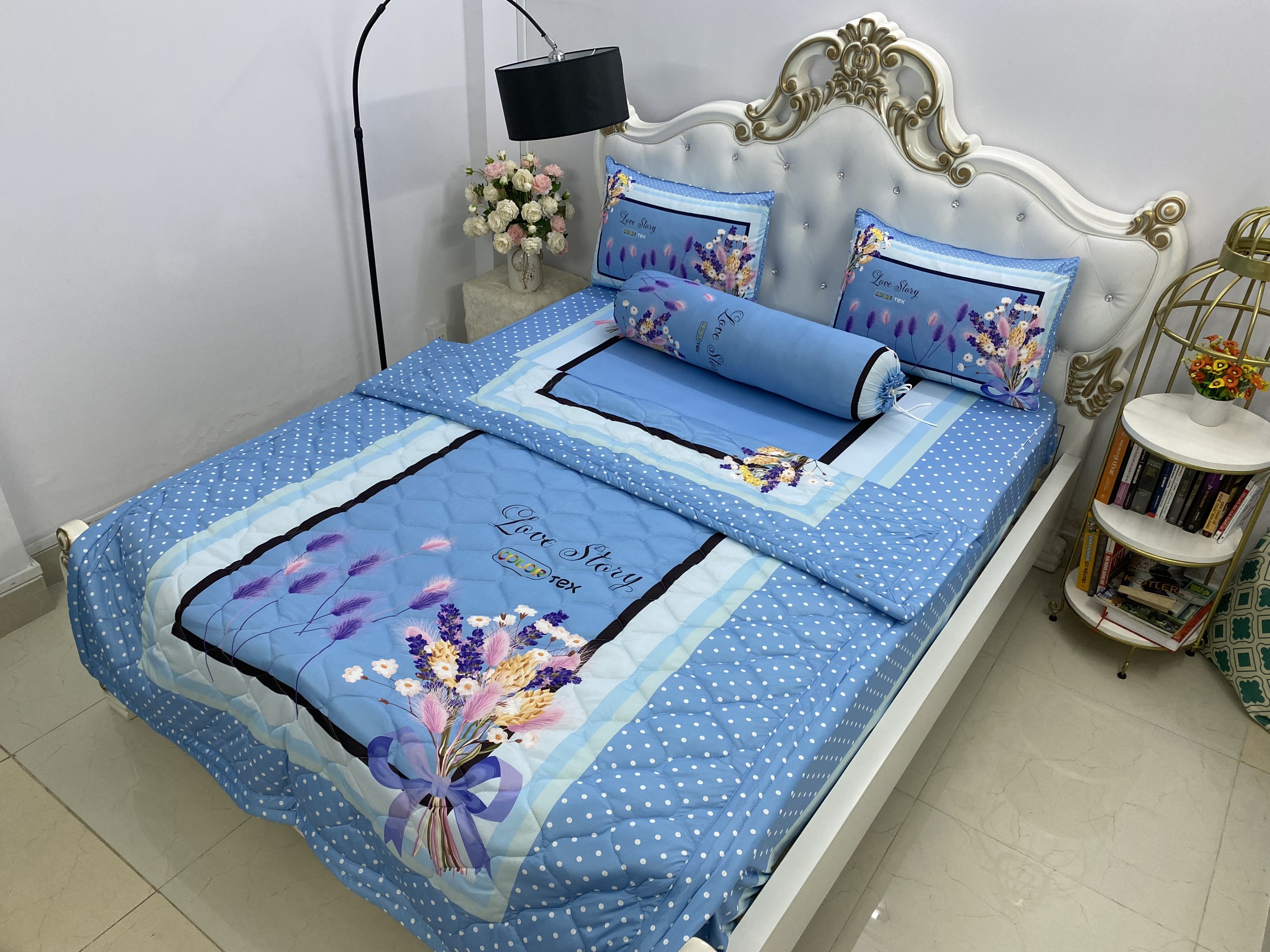 [HCM]Bộ Drap mền  + áo gối { 5 món} thun Ý 5D Cao Cấp , mát lạnh, thấm hút tốt.{ hoặc mền lẻ}