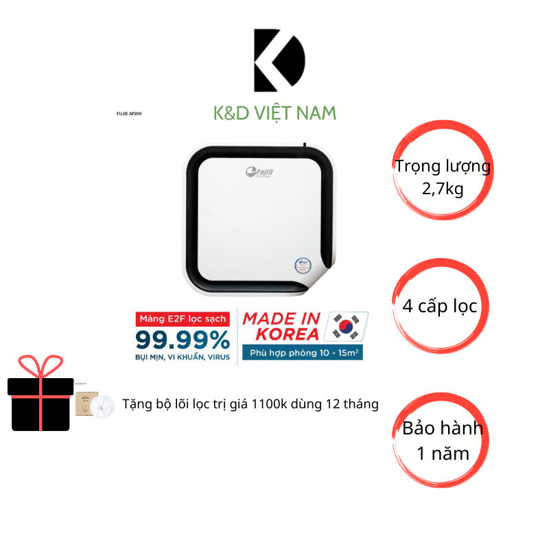 Máy lọc không khí thông minh FujiE AP200