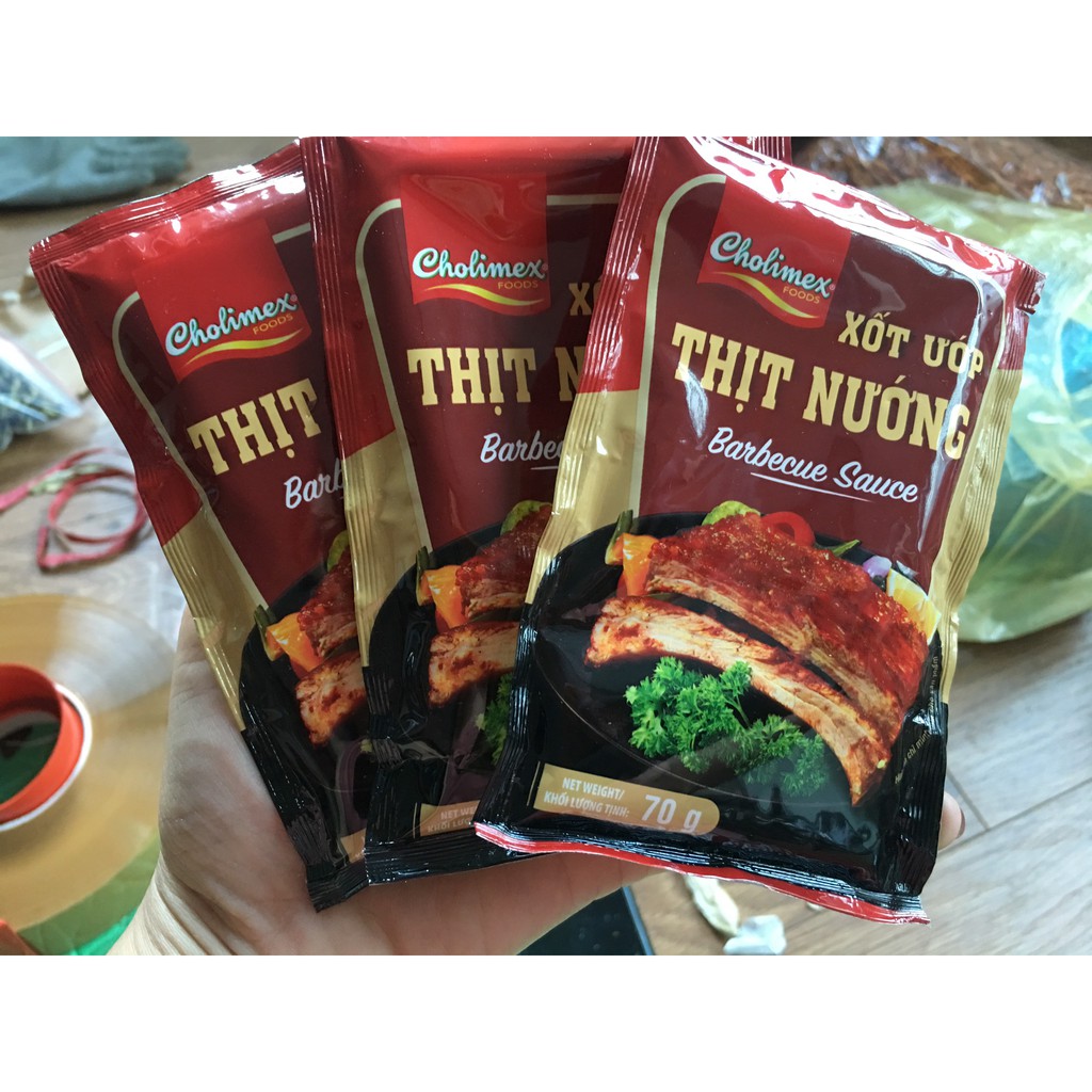 Set 3 gói Sốt ướp thịt nướng Cholimex 70g/gói siêu ngon hấp dẫn