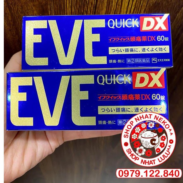 Hộp EVE DX giảm đau Nhật 40/60 viên DX