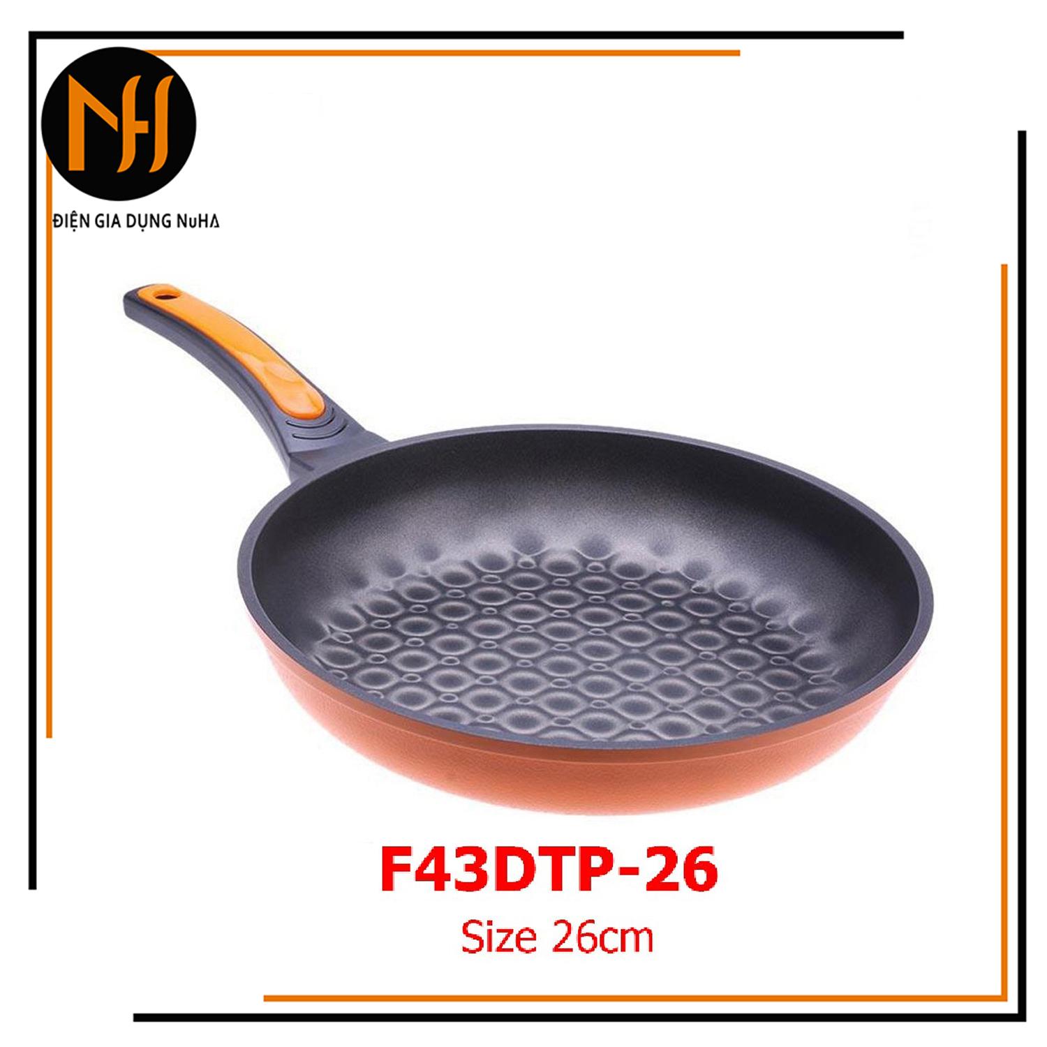 Chảo đá chống dính 3d cook way hàn quốc f43dtp-26/28/30cm không từ