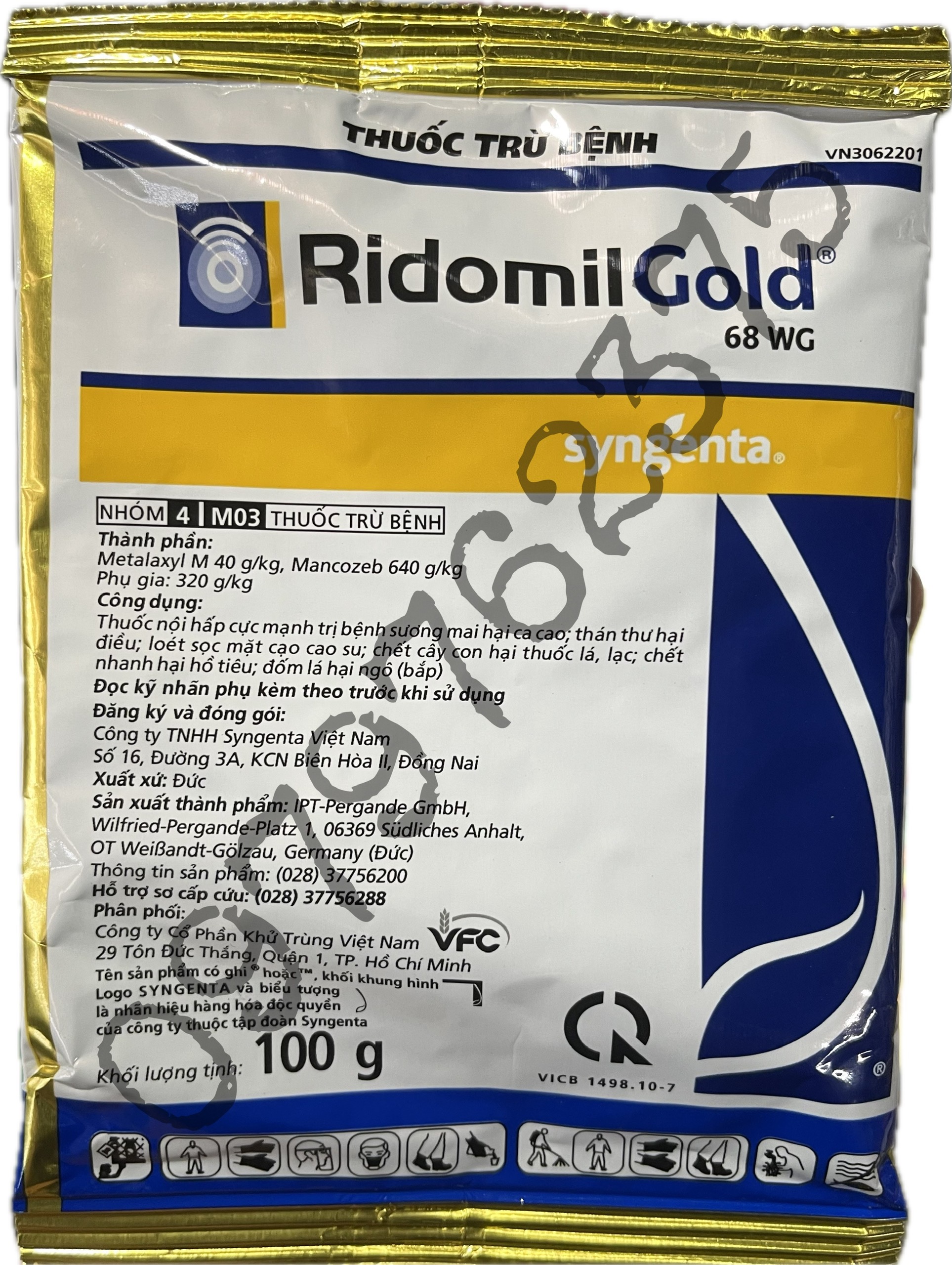 Thuốc Trừ Bệnh Cây Trồng - Ridomil Gold 68WG - Gói 100g