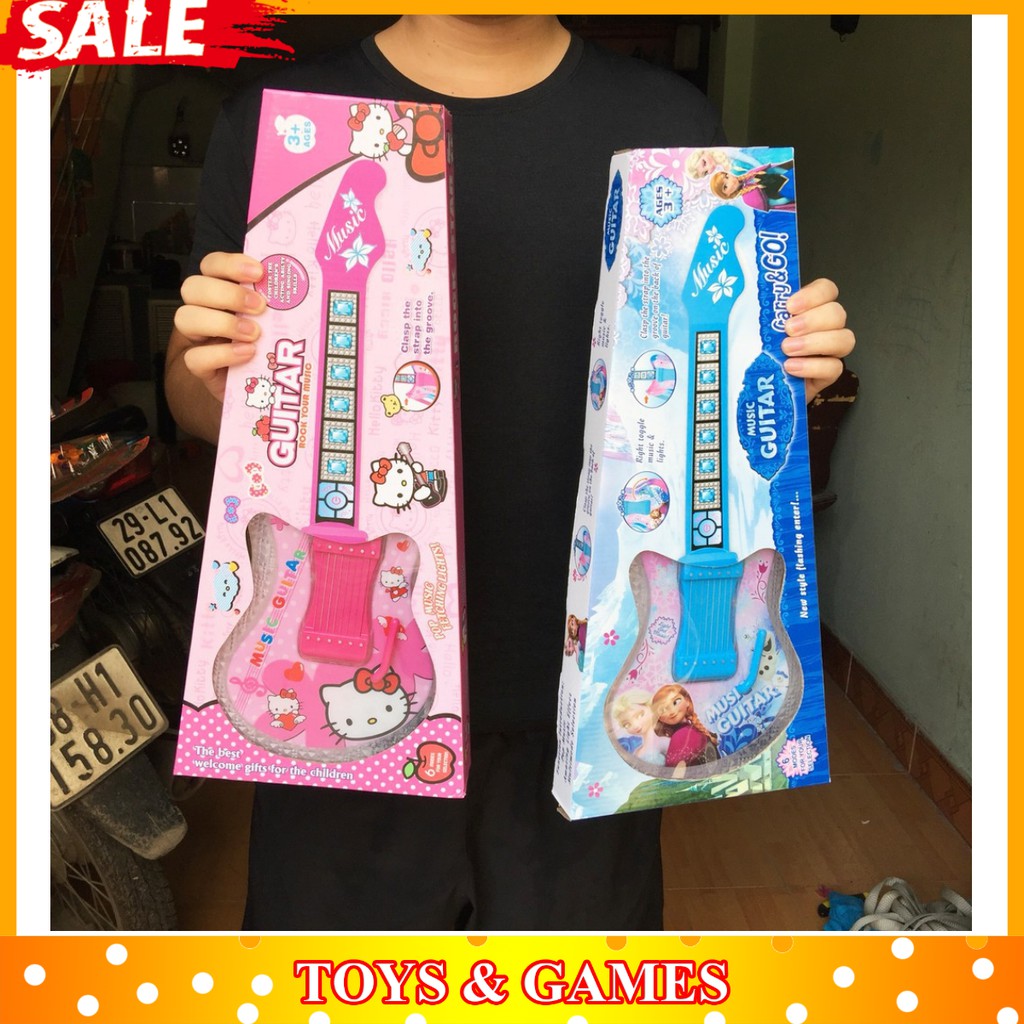 ĐỒ CHƠI TRẺ EM ĐÀN GUITAR HELLO KITTY CÓ 2 MÀU
