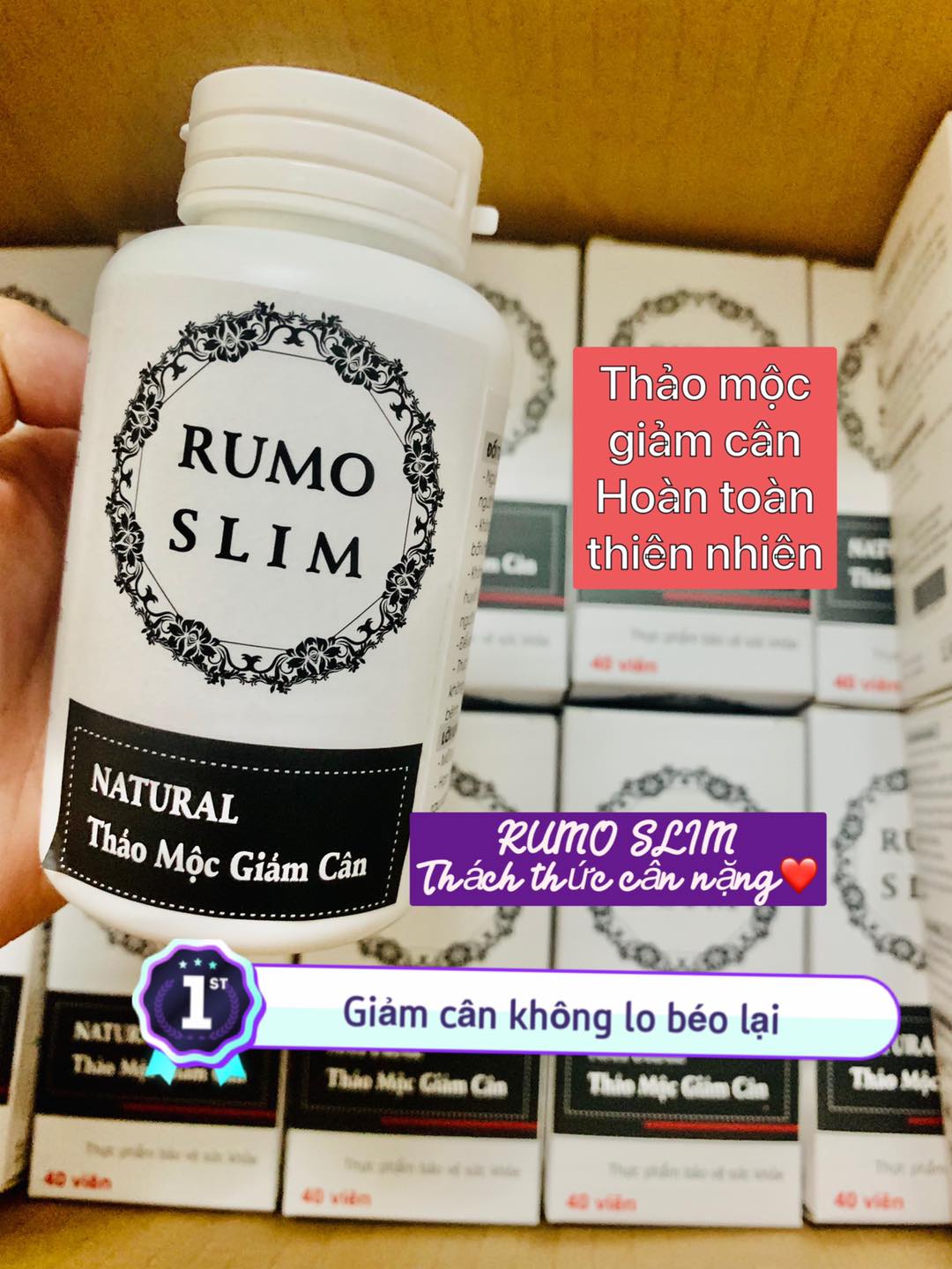 Thảo mộc giảm cân giảm béo rumo slim 40 viên