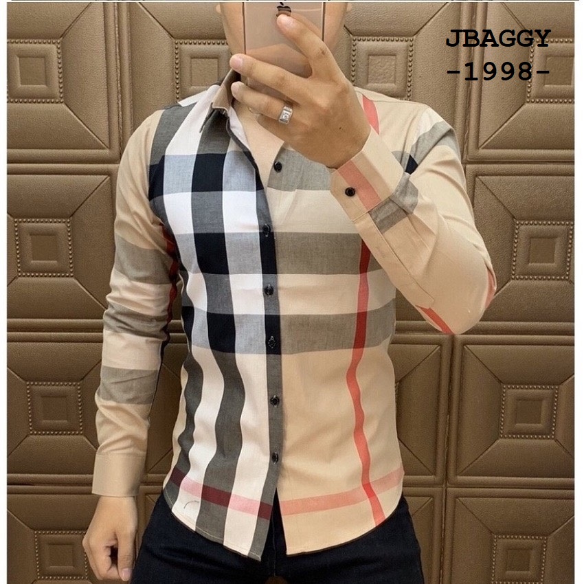 Áo sơ mi kẻ sọc  thời trang namáo sơ mi nam cao cấp phong cách nam tính 3 màu JBAGGY