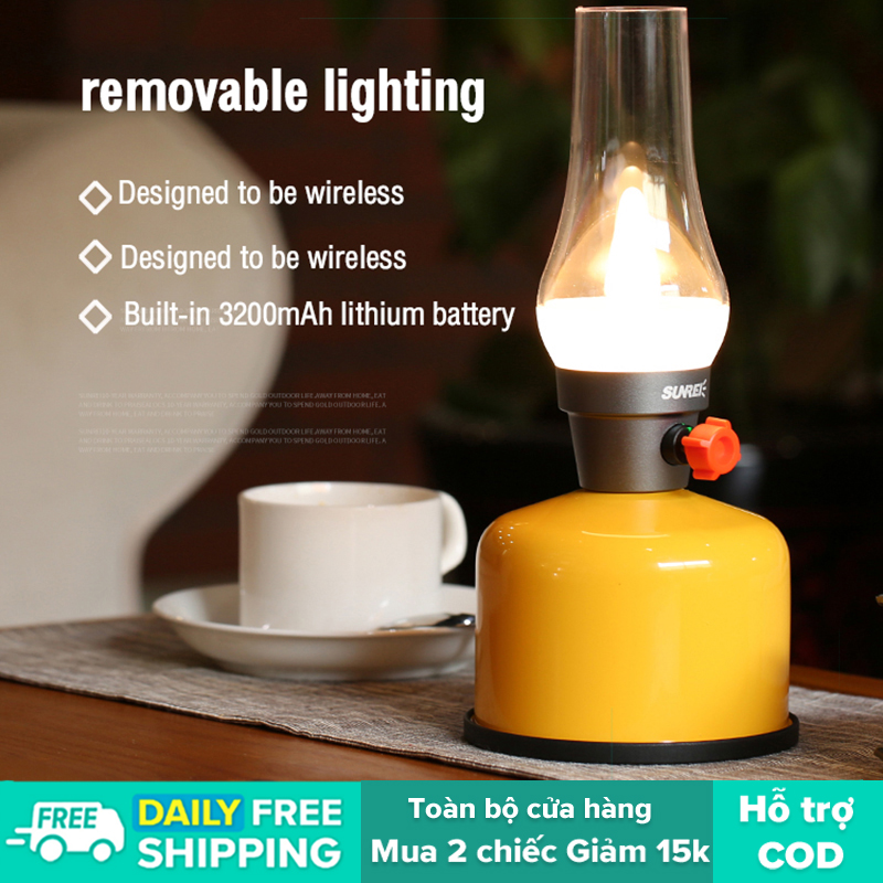HOMFUL LED ánh sáng cổ điển có thể sạc lại ánh sáng di động chiếu sáng nhà cắm trại ánh sáng lều đèn cắm trại đèn chiếu sáng OT0106