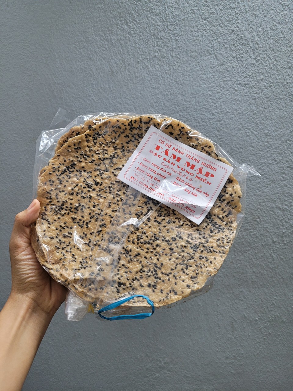 [LOẠI NGON] Bánh đa dừa mè đen - nướng sẵn - cực thơm - cực béo