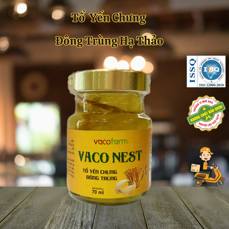 TỔ YẾN CHƯNG ĐÔNG TRÙNG HẠ THẢO LỌ 70ML - VACOFARM