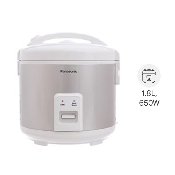 Nồi cơm điện panasonic 1.8 lít sr-mvn187lra chính hãng like new giá rẻ -công suất:650 w lòng nồi dày phủ chống dính-sx:malaysia