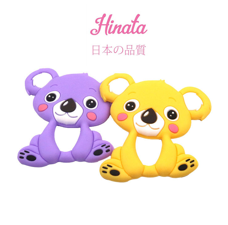 Thú ngậm nướu full silicone thương hiệu Hinata Nhật Bản, làm chậm cơn đau và ngứa nướu khi bé mọc răng