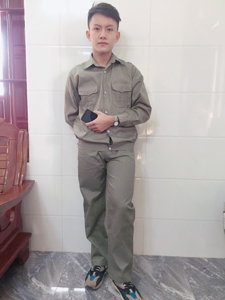 Bộ quần áo đồng phục bảo hộ lao động giá rẻ SHUNI 021QA vải kaki liên doanh loại dày 3.1