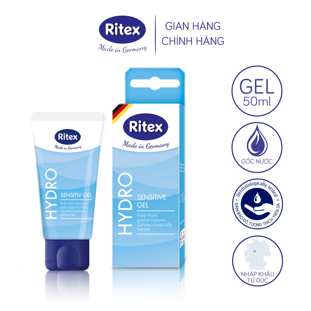 Gel bôi trơn ritex hydro gốc nước - tuýp 50ml-rgh001