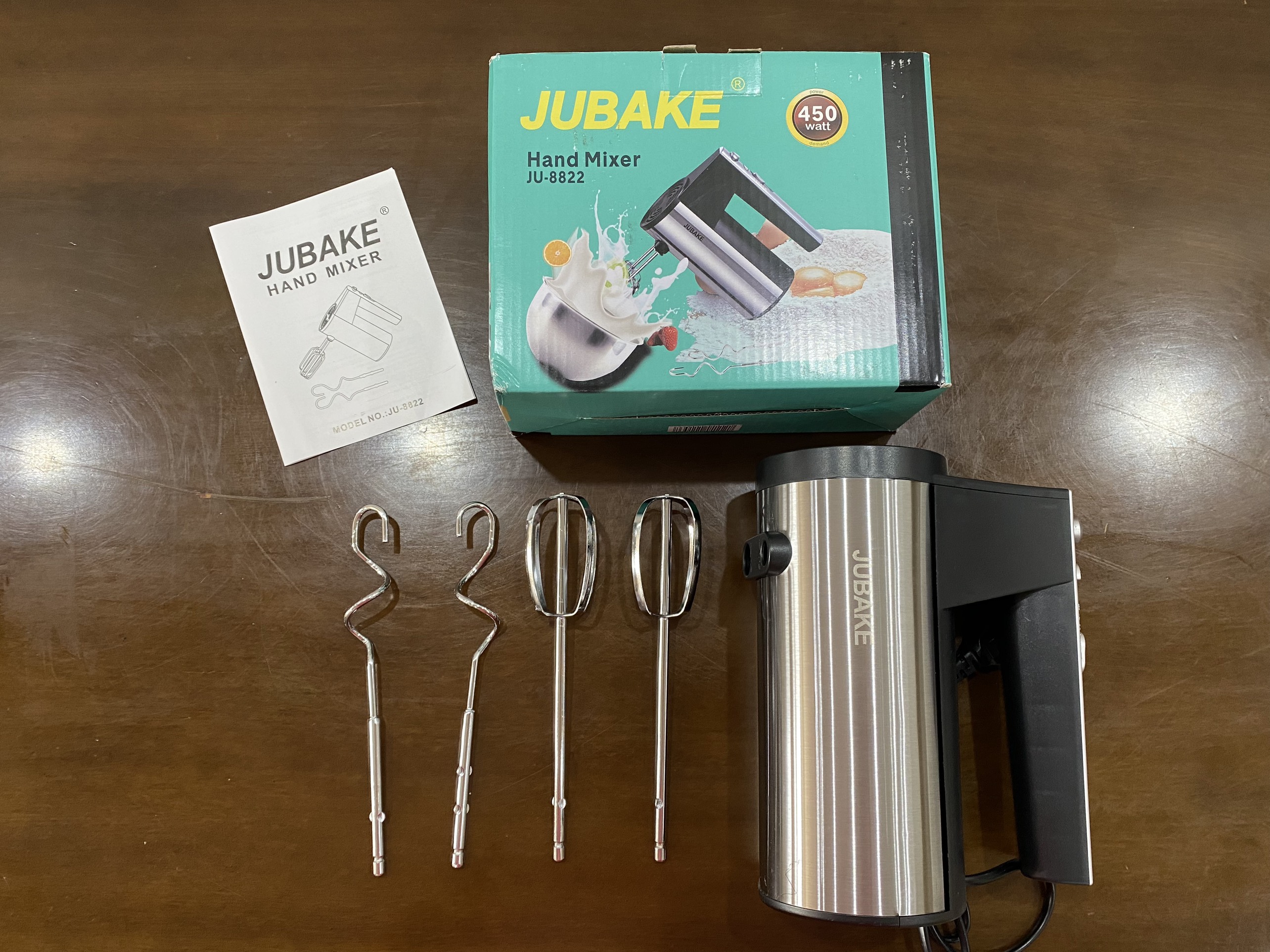Máy đánh trứng cao cấp cầm tay jubake ju882 - máy đánh trứng cầm tay 5 tốc độ - máy đánh trứng , trộn bột 2 phiên bản 350w và 450w bảo hành 12 tháng