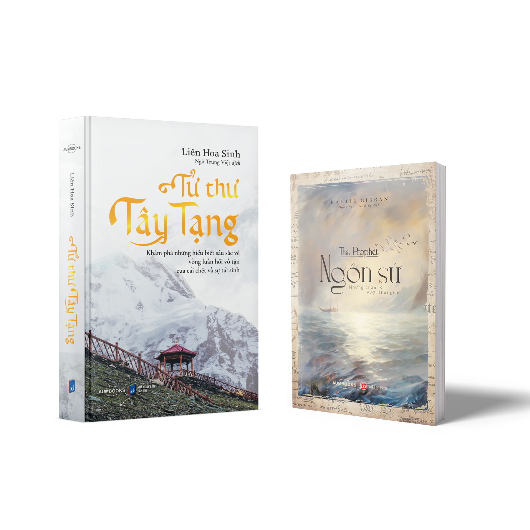 Combo 2 cuốn Tử thư Tây Tạng và Ngôn sứ, sách tôn giáo tâm linh, nghệ thuật sống đẹp - Á Châu Books, bìa cứng in màu, 2 cuốn 768 trang
