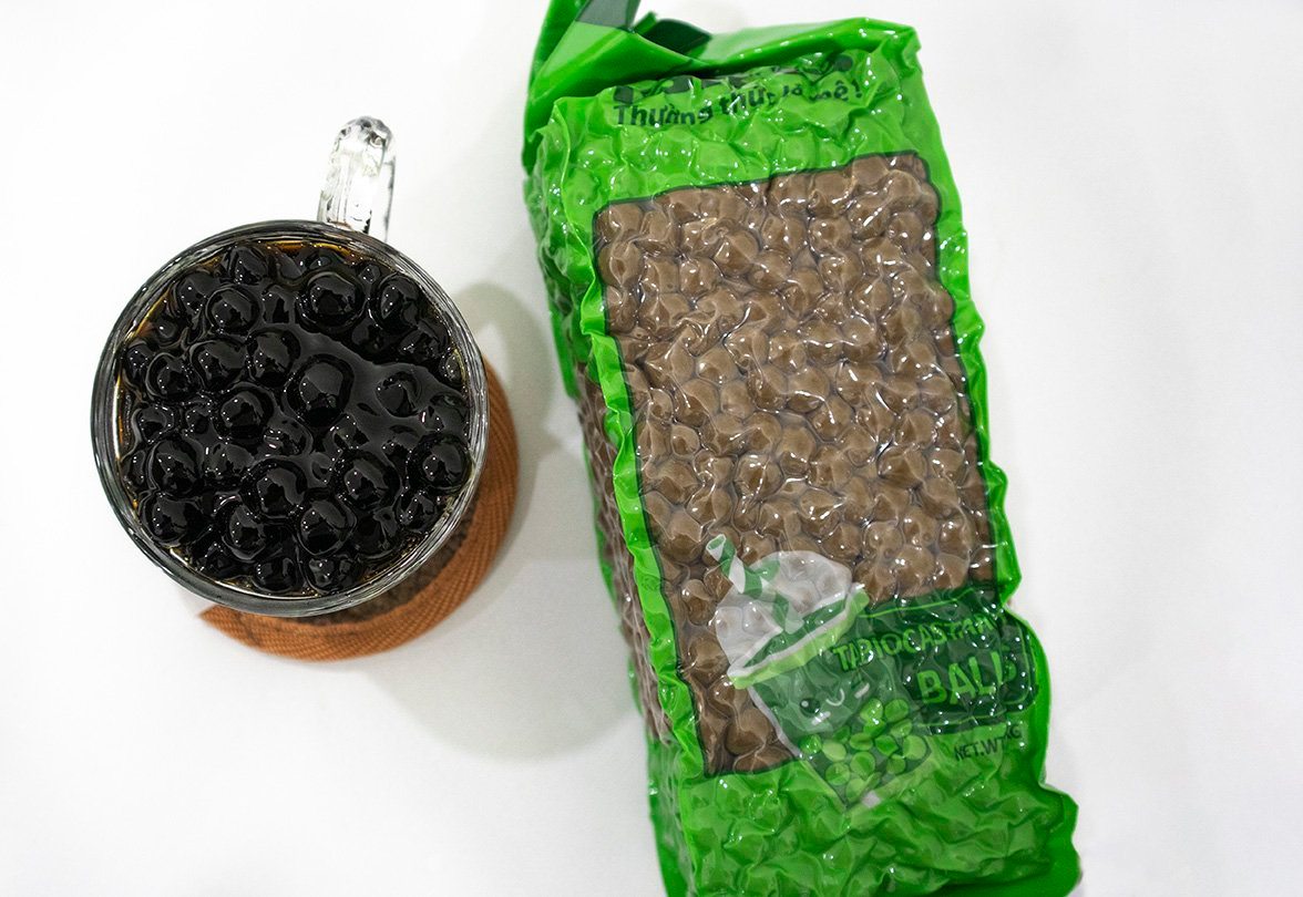 Trân châu đen/ trân châu dẻo giai bkb gói 1kg