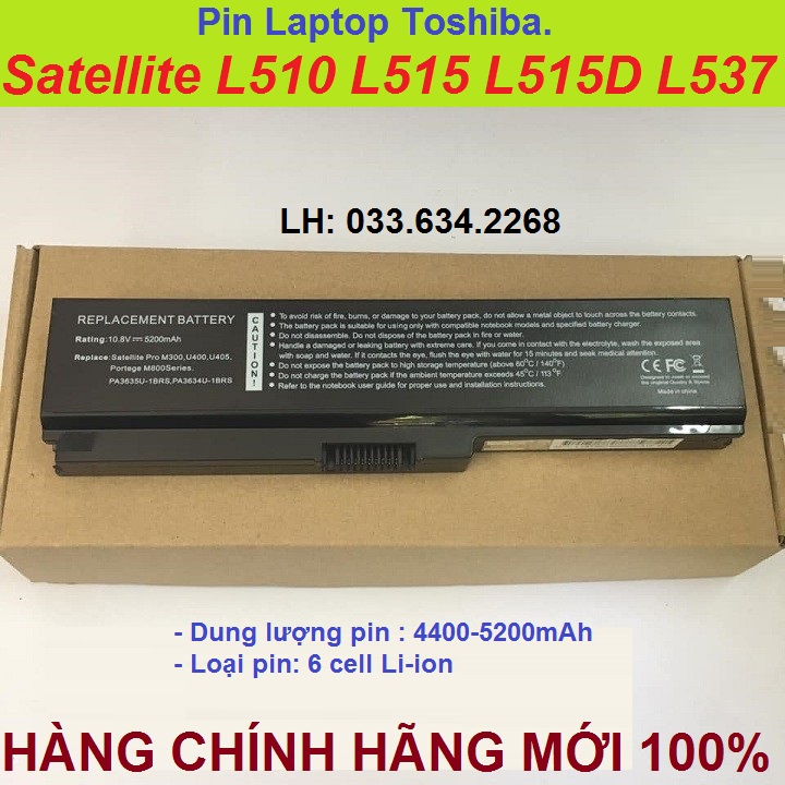 Pin Cho laptop Toshiba satellite L510 - Pin laptop L510