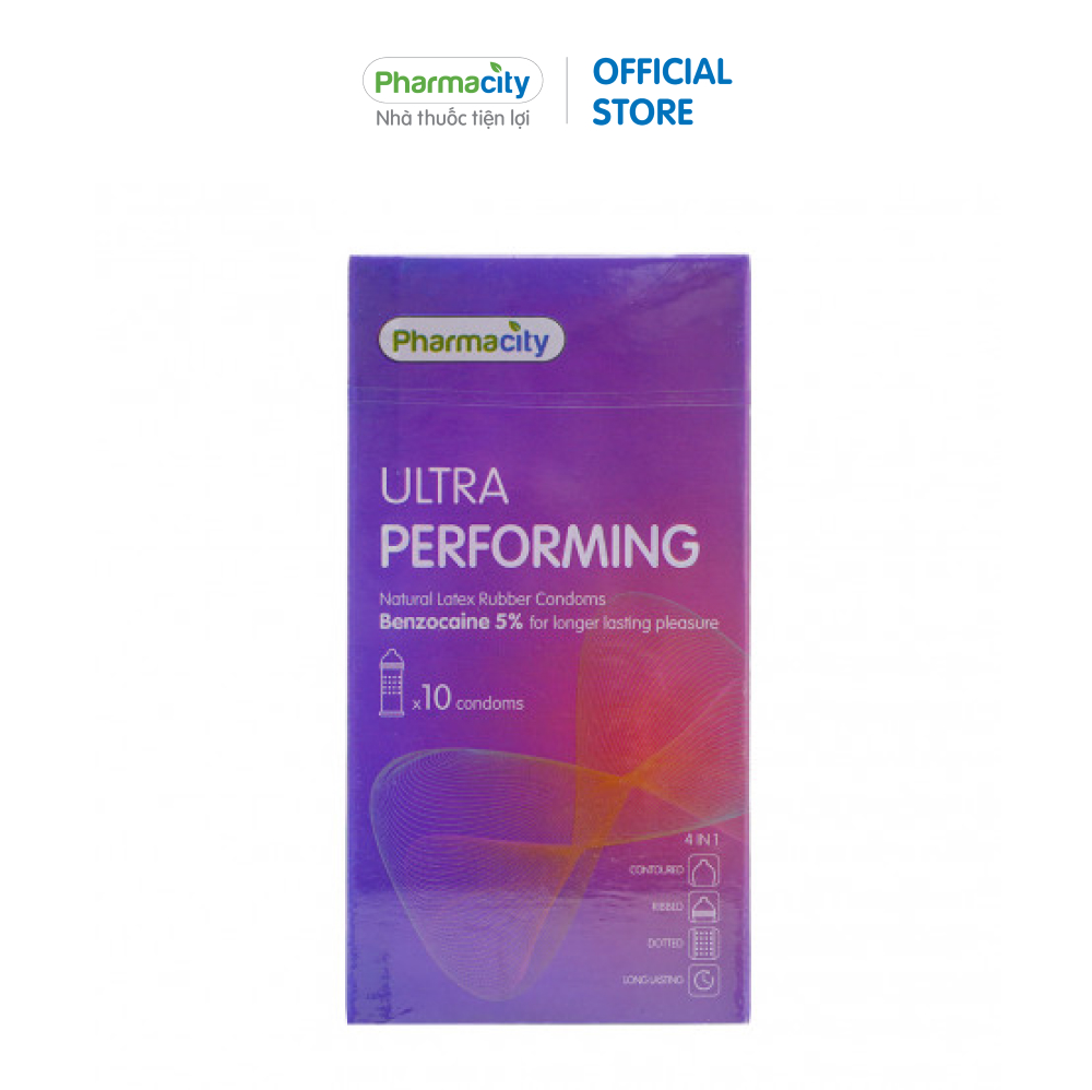 Bao cao su Pharmacity Ultra Performing (Hộp 10 cái)