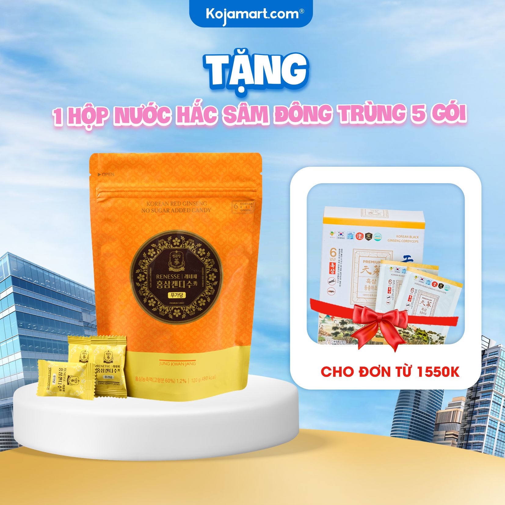 Kẹo hồng sâm kgc cheong kwan jang hàn quốc 240g