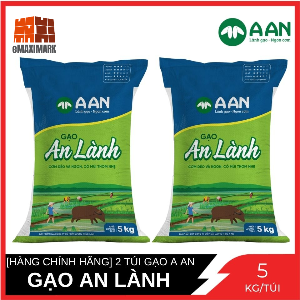Combo 2 gạo an lành gạo a an túi 5 kg