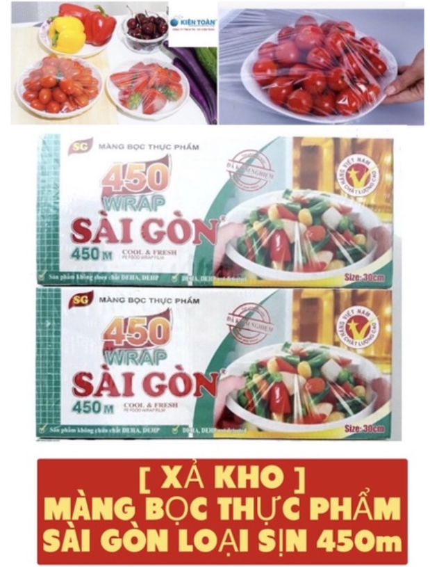 Màng bọc thực phẩm 360m,450m hãng sài gòn loại sịn.an toàn không độc hại