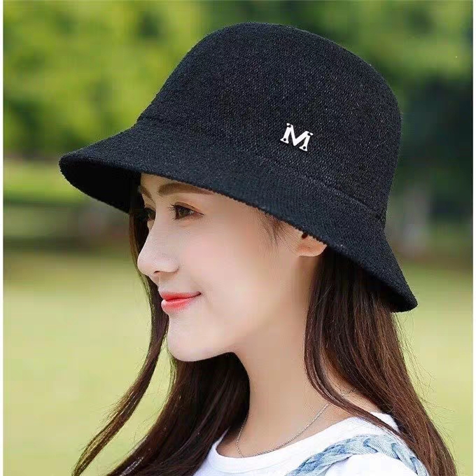 [HCM]Mũ Len Nữ Chữ M Nón Nữ Rộng Vành Vintage Chất Len Dày Mịn Nhiều Màu Dễ Thương