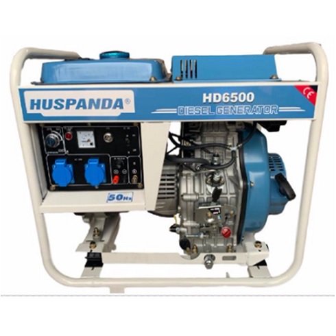Máy phát điện chạy dầu 5kw huspanda hd6500 đề
