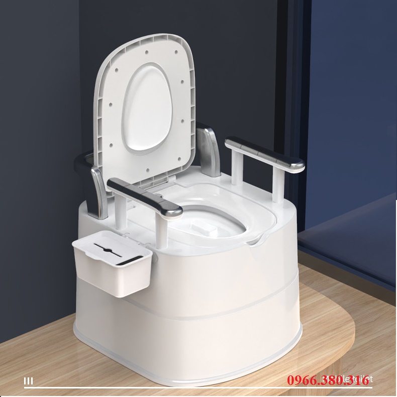 Bô Vệ Sinh Di Động Cho Người Già, Người Ốm, Người Đi Lại Khó Khăn - Bô Vệ Sinh Cho Bà Bầu + Tặng Cọ Vệ Sinh Nhựa PP Cao Cấp Chính Hãng