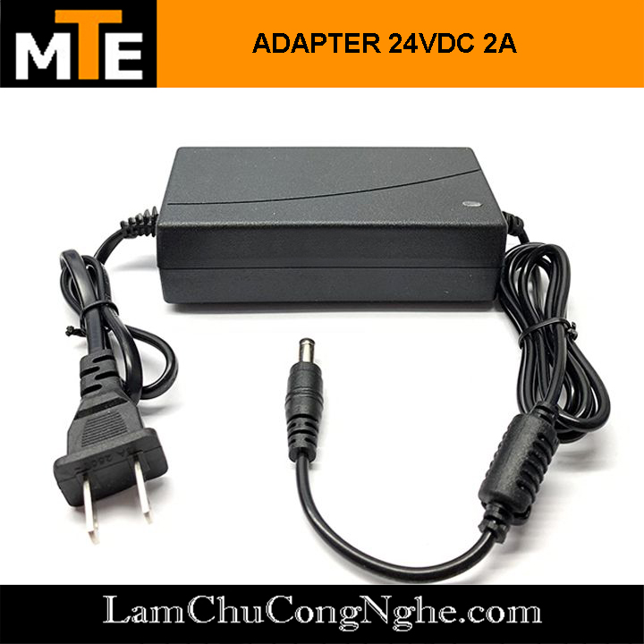 Nguồn adapter 24V 2A jack DC 5.5 x 2.1 mm