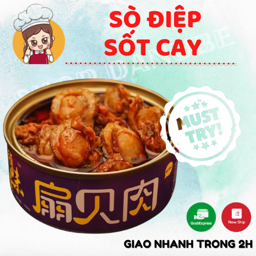 Sò điệp sốt cay đóng hộp 100g
