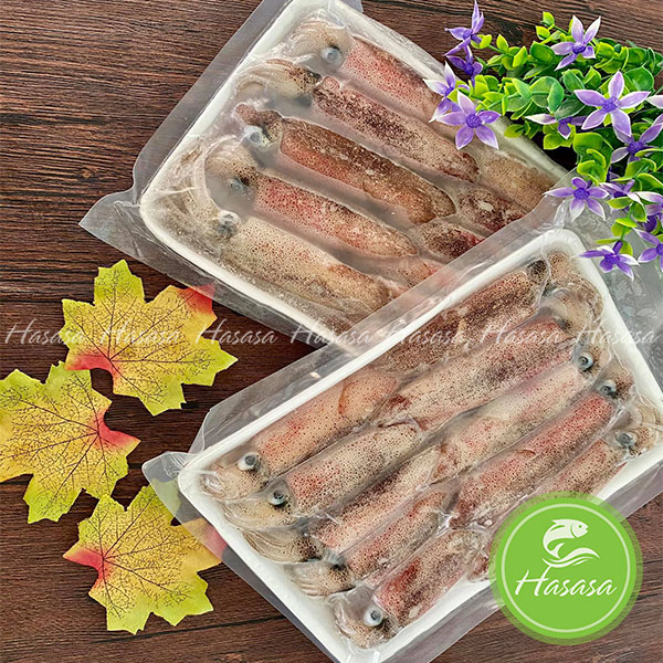 COMBO 2 túi Mực ống câu phan thiết - loại nhỏ size 8 con - 11con/1 túi - túi 500gram - giao ngay tại hcm, được cấp đông nhanh nên chất lượng mực được giữ tươi nguyên, đảm bảo chất lượng mực tươi ngon, giòn ngọt