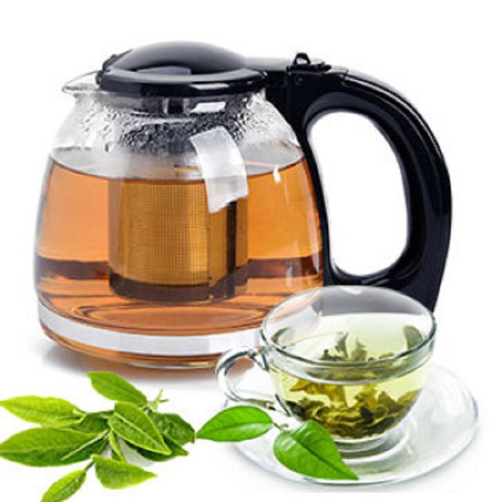 Bình trà thủy tinh bình lọc trà - ấm trà thủy tinh deli 1300ml
