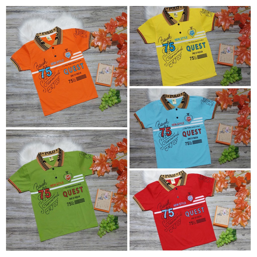 Áo thun cho Bé trai chất cotton Thoáng Mát 20-30kg, áo thun bé trai có cổ, áo thun POLO