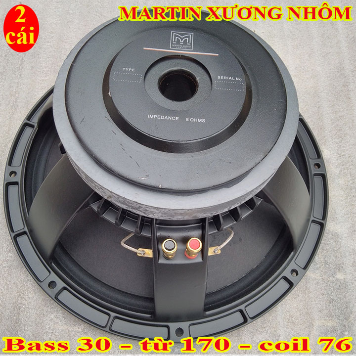 LOA BASS 30 XƯƠNG NHÔM MARTIN TỪ 170 COIL 76 NHẬP KHẨU - GIÁ 2 LOA