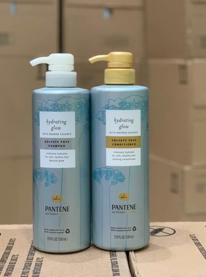 GỘI XẢ PANTENE HYDRATING GLOW SULFATE FREE 530ML - SẢN PHẨM RẤT ĐÁNG ĐỂ TRẢI NGHIỆM NHÉ CẢ NHÀ, ĐẢM BẢO SẢN PHẨM ĐANG HOT TRÊN THỊ TRƯỜNG HIỆN NAY
