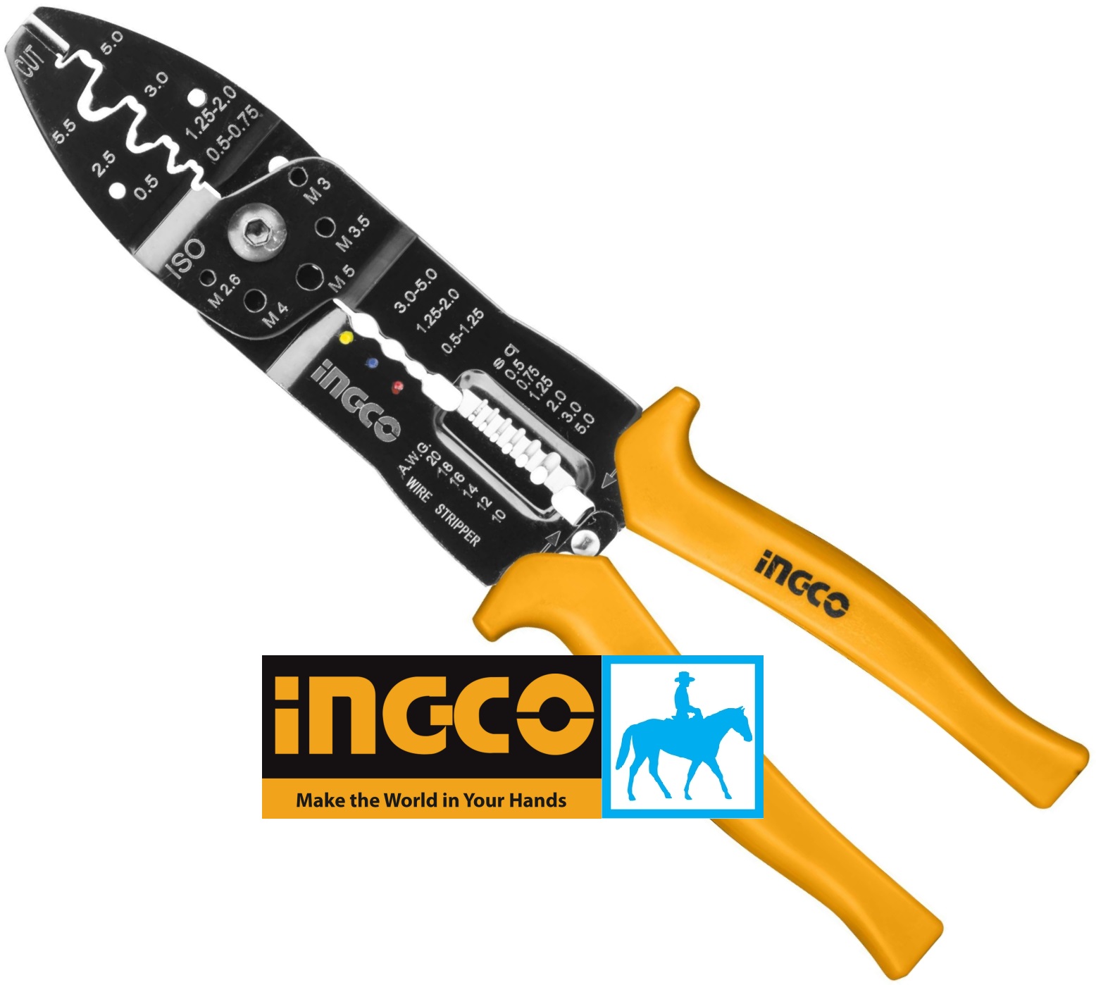 Kìm tuốt dây điện đa năng 10inch 8.5inch 215mm wire stripper ingco hwsp851 tht15851