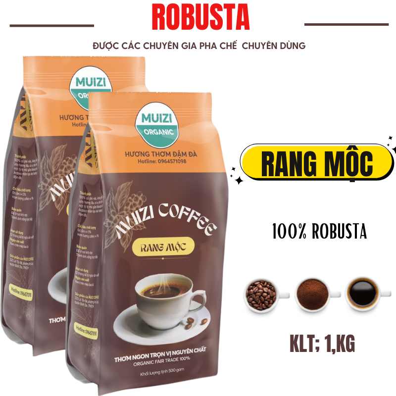Cà phê hạt nguyên chất, cà phê hạt robusta 100% rang mộc