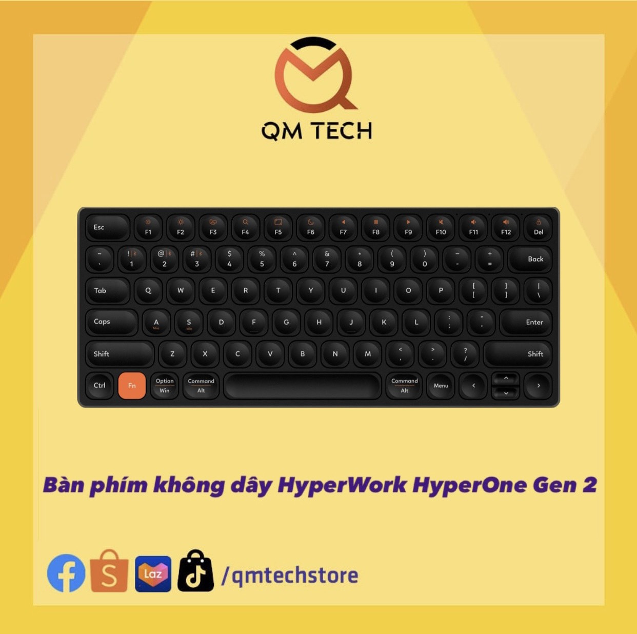 Bàn phím không dây hyperwork hyperone gen 2 - qmtech store