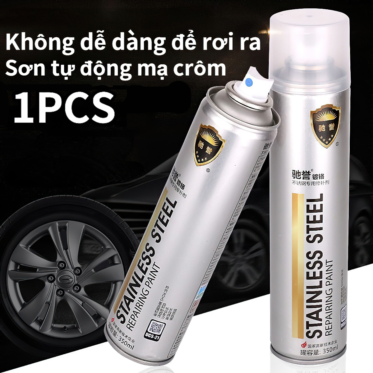 Rusty Spray Paint Xe máy Car Wheel Silver Spray Paint -350ml