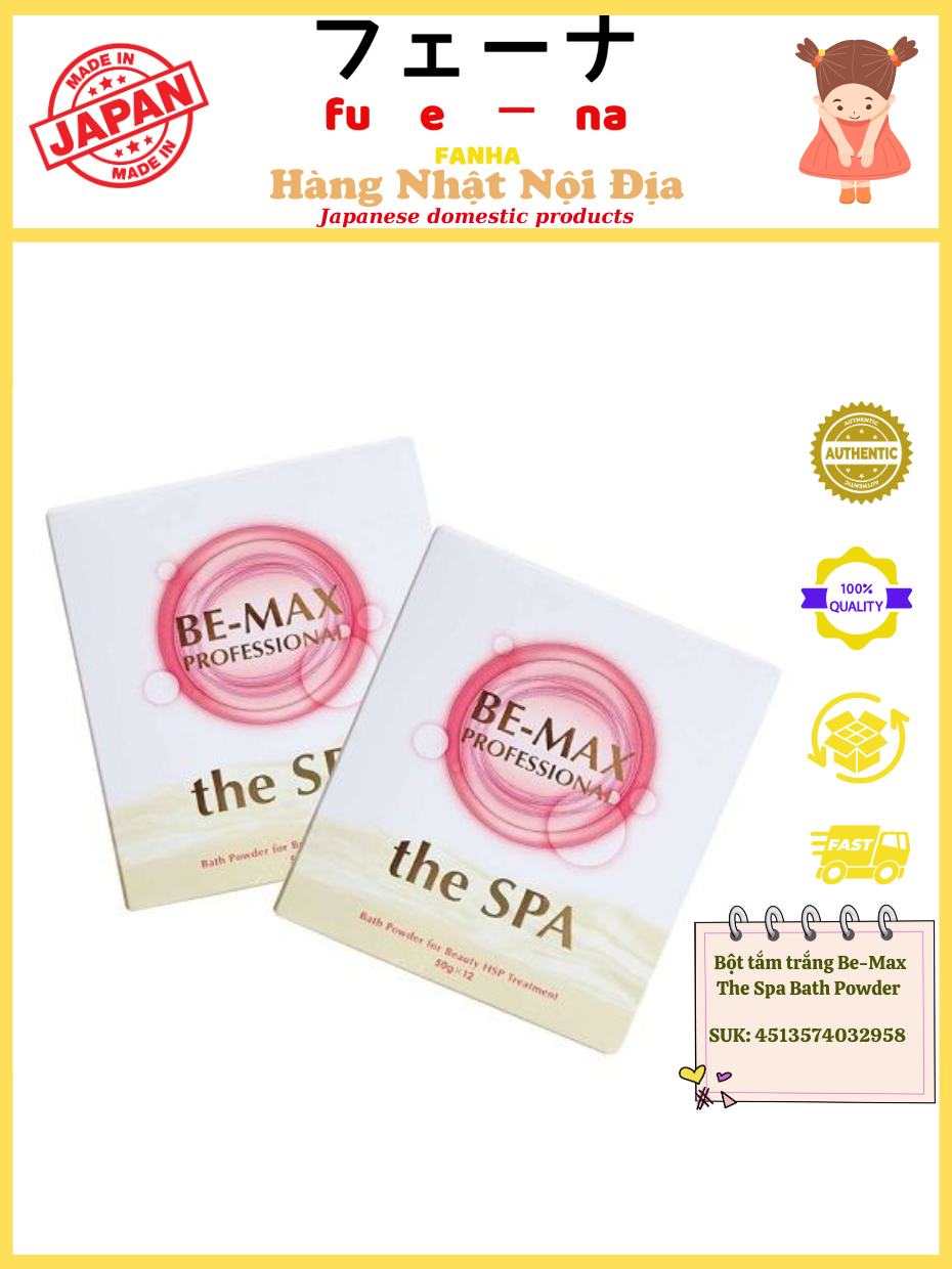 Bột tắm trắng nhật bản be-max chuẩn spa