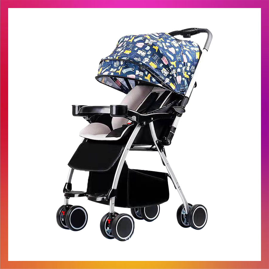 Xe đẩy cho bé Kawaii Home, xe đẩy em bé gấp gọn tiện lợi