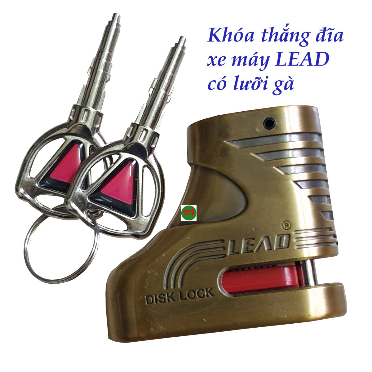 Ổ khóa đĩa chống trộm xe máy có lưỡi gà LEAD