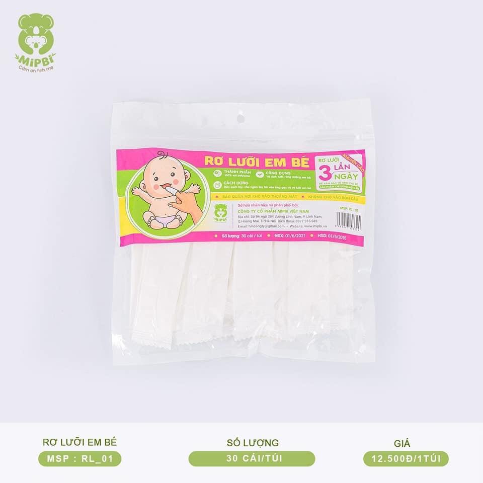 Mipbi rơ lưỡi em bé túi 30 cái