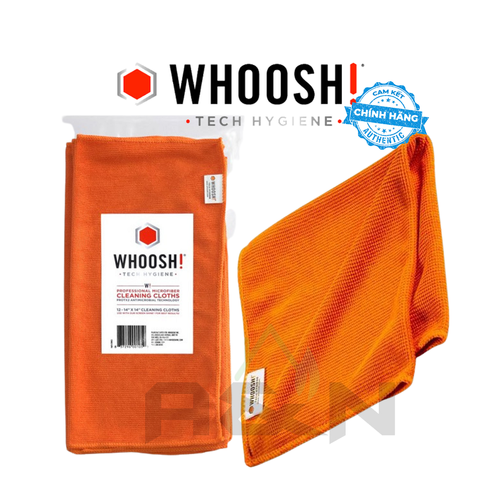 Khăn lau màn hình WHOOSH Professional Microfiber - 2 khăn 35cm x 35cm