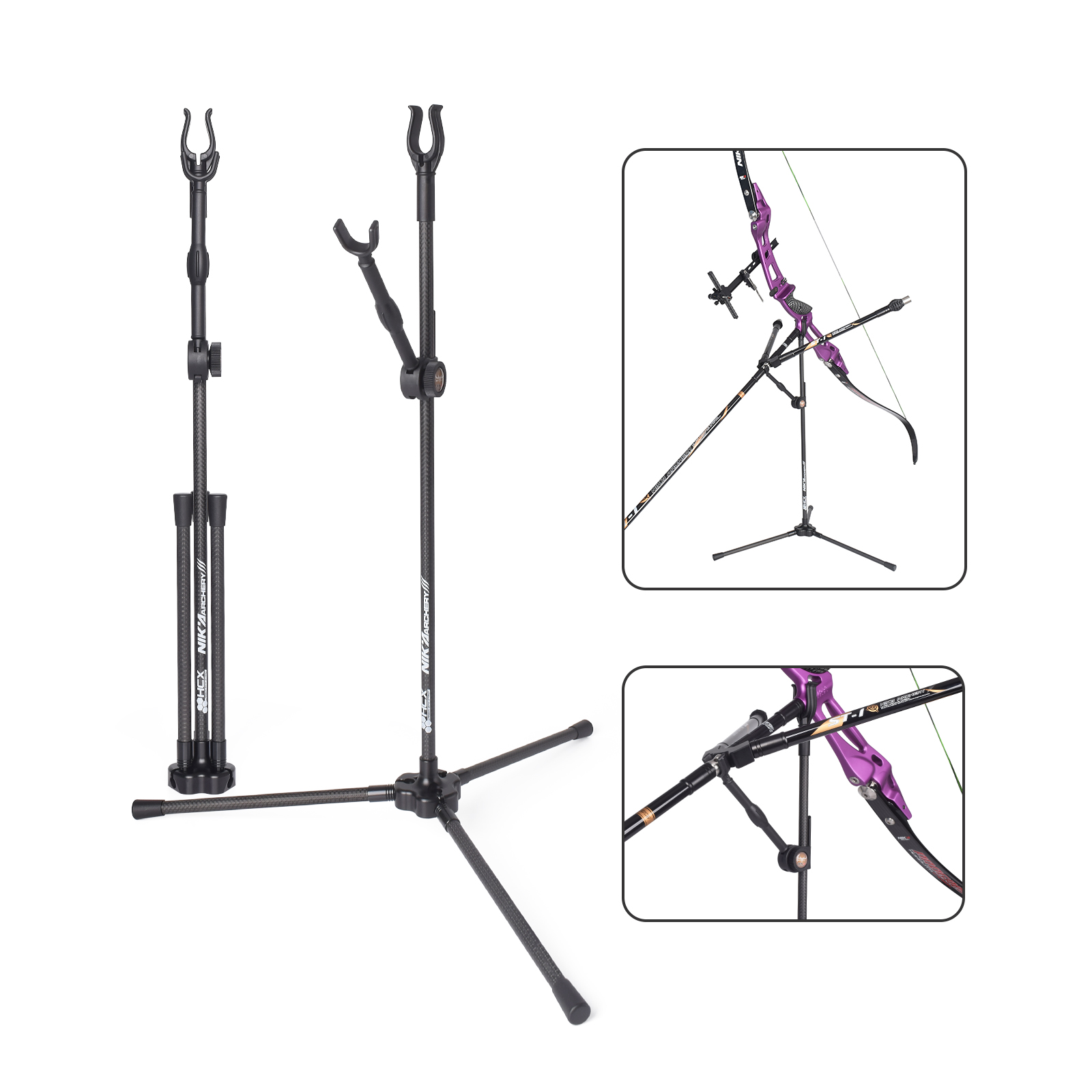 Phụ kiện thể thao ngoài trời, Recurve Bow gấp đứng 3K Carbon cung đứng cung mũi tên phụ kiện