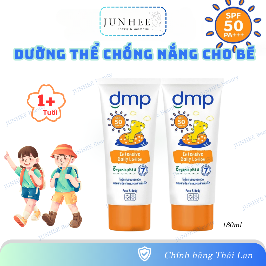 [ JUNHEE AUTH ] Kem Dưỡng Thể Chống Nắng Cho Bé DMP pH 5.5 Intensive Daily Baby Lotion SPF50 PA+++ 180ml Thái Lan