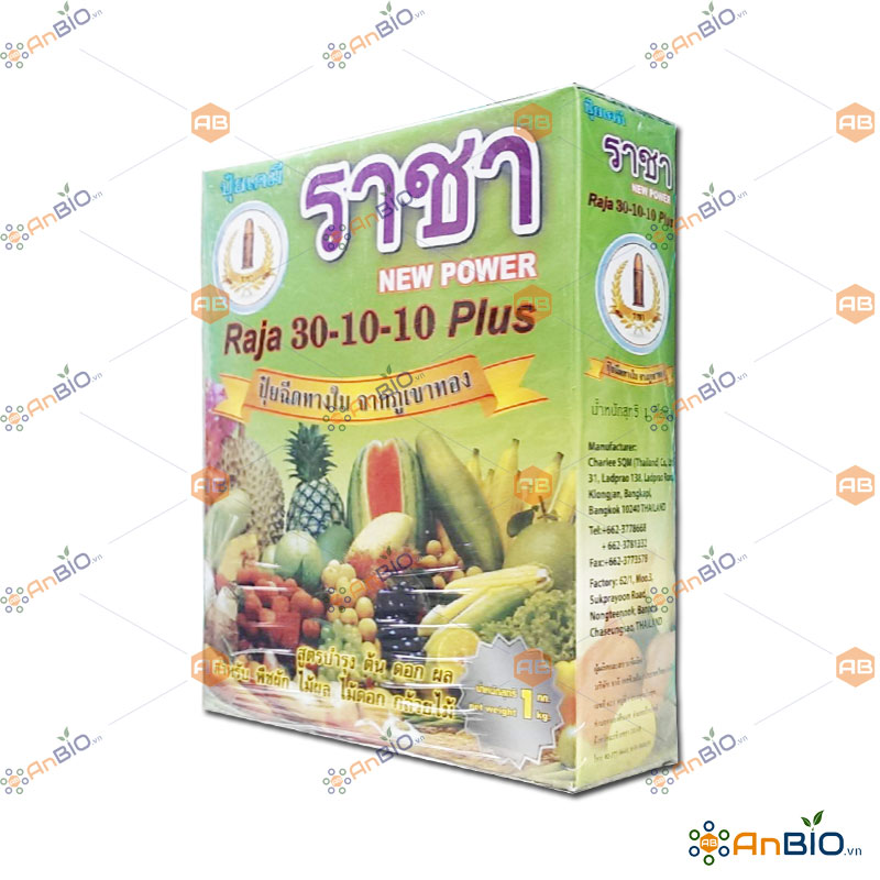 Phân bón npk cao cấp raja 30-10-10 plus hộp 1kg đâm chồi đẻ nhánh tốt - a5.1018