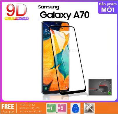 Samsung Galaxy A70 Kính cường lực 9D cao cấp Full Keo toàn màn hình tặng giấy dính bụi keo chống hở viền